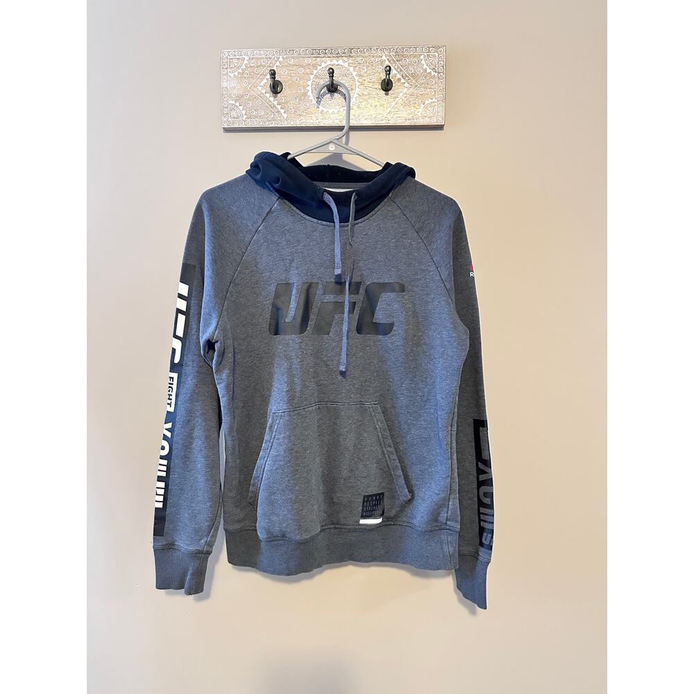 UFC x Reebok Dark Gray Youth Large Hoodie Sweatshirt